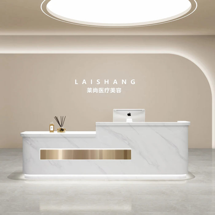 Supermarket Reception Desk Shop Barbershop Advisory Check Out Restaurant Reception Desk Office Empfangstheke Luxury Furniture
