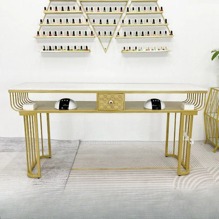 Modern Professional Nail Table Beauty Makeup Luxury Manicure Nail Table Reception Cleaner Tavolo Manicure Salon Furniture BL50NT