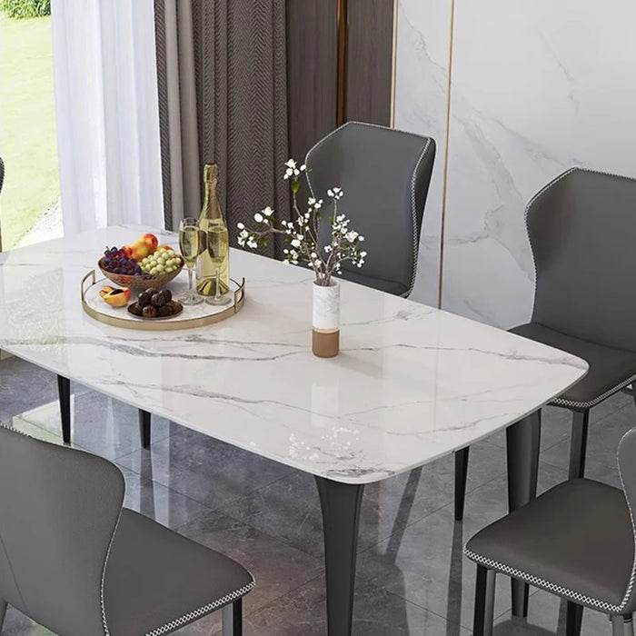Rectangle Nordic Dining Table Industrial Luxury Elegant Modern Dining Table Italy Kitchen Mesa De Comedor Living Room Furniture