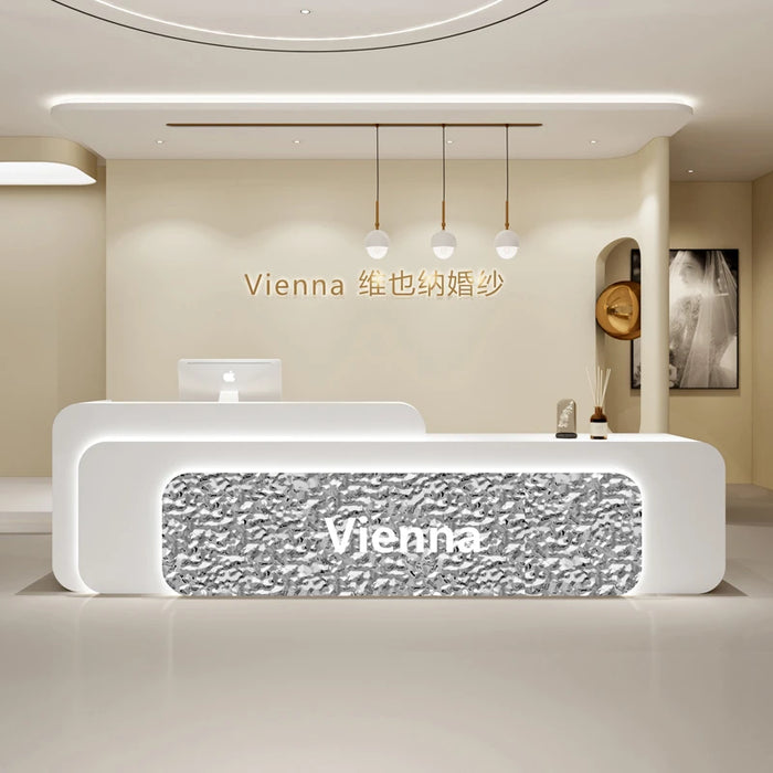 Cashiers Reception Desk Mobile Beauty Front Rostrum Service Desk Wooden Modern Lectern Scrivania Ufficio Lavoro Wood Furniture
