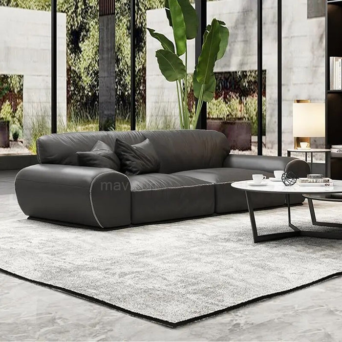 Simple Minimalist Household Comfortable Upholstered Leather Sofa Set Modern Couch Furniture Living Room Armchair For Leisure