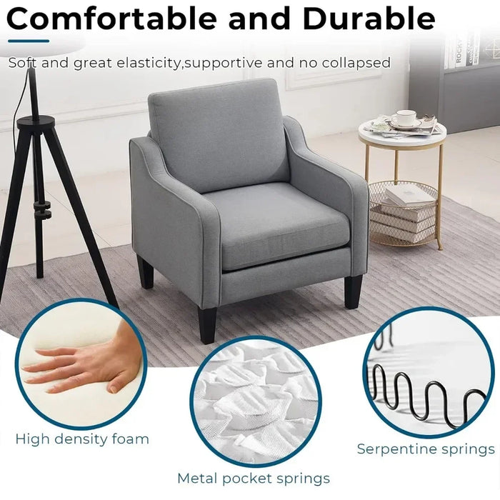Lounge Chairs Mid Century Modern Fabric Accent Chair Home Furniture Studio Armchair Office Waiting Room Free Shipping Apartment