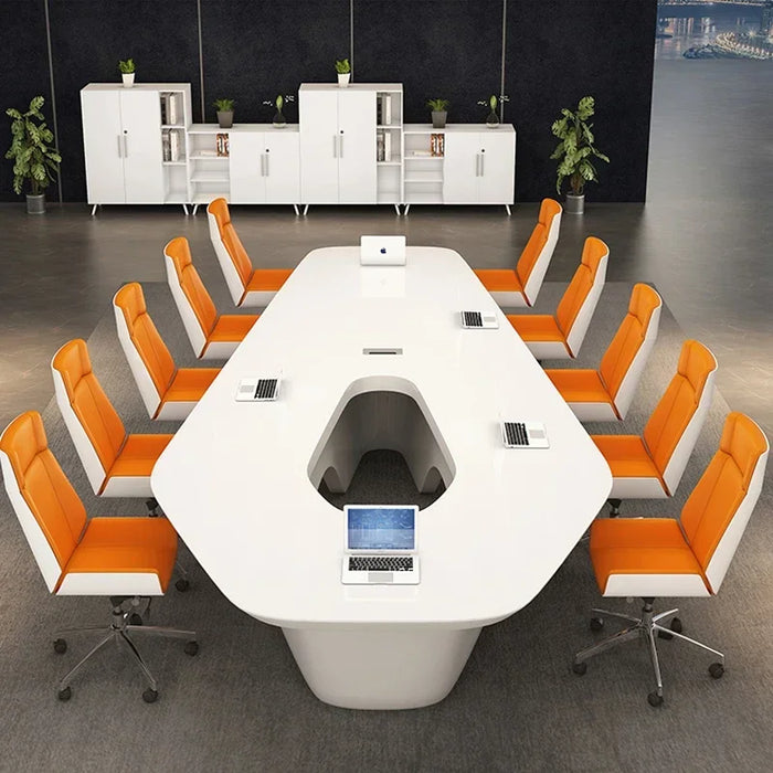 Hot Sale Modern Luxury High Glossy Circle Office Furniture Meeting Room Boardroom Conference Table