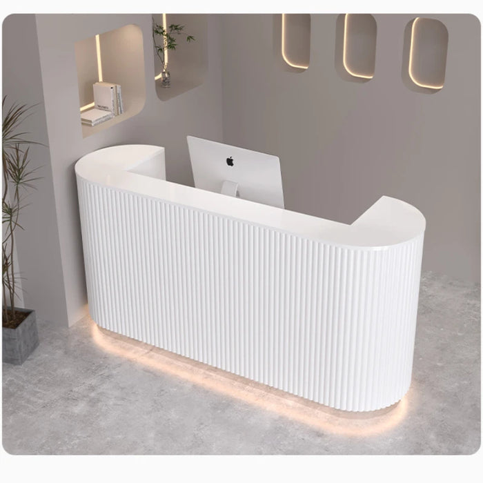 Modern Counter Reception Desk Bar Salon Cash Standing Office Spa Reception Desk Front Mostrador Recepcion Commercial Furniture