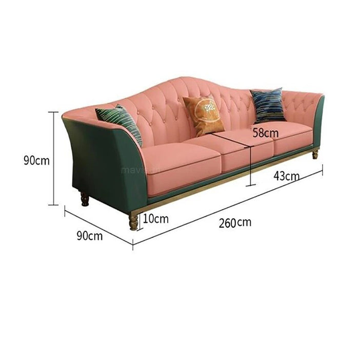 New Style Light Luxury Palace Style Simple Leather Sofa Modern Master Design Fashionable Home Furniture Set For Living Room
