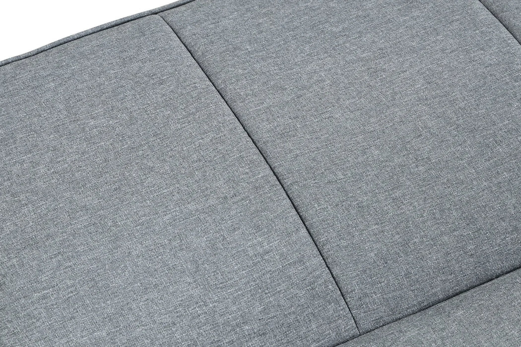 Home Simple Comfortable Practical Split Back Futon Gray Linen Fabric Upholstery