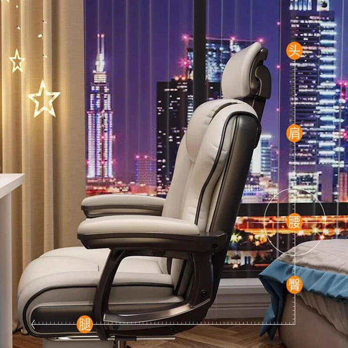 Modern Waiting Computer Office Chair Gamer Ergonomic Leather Wheels Rolling Armchairs Mobile Conference Cadeira Office Supplies