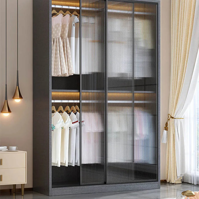 Luxury Organizer Wardrobes Living Room Mobile Free Shipping Display Cabinets Mirror Clothing Rack Closets Abiertos Furnitures