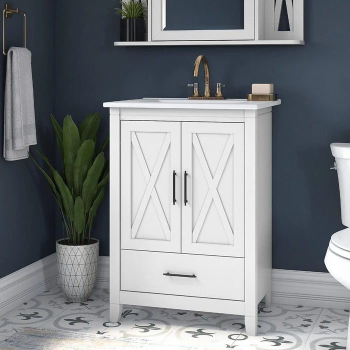 24W Bathroom Vanity With Ash Sink Kitchen Sink Faucet Washbasin for the Bathroom Sinks Washbasins Countertop Furniture Tub Bowl