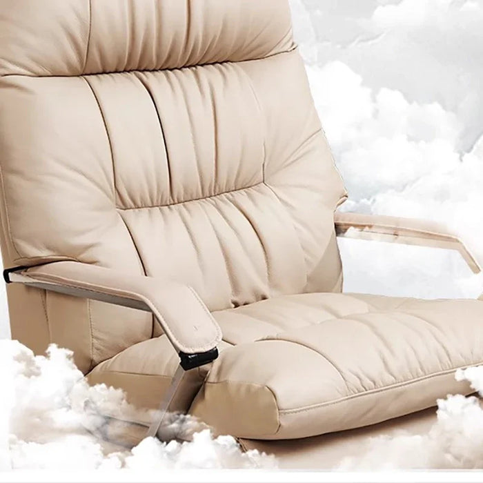 Back Rest Leather Office Chair Design Armrest Modern Roller Executive Chair Luxurious Wheels Ergonomic Silla Oficina Decoration