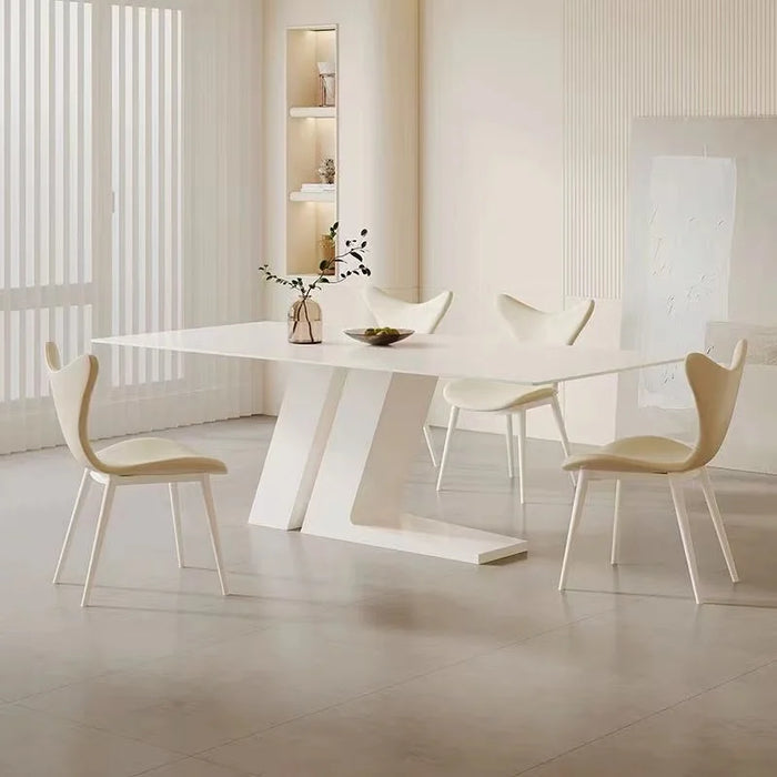 Unique Fashion Dining Table Luxury Designer Scratch Protector Center Dining Table White Office Mesas De Jantar Home Furnitures