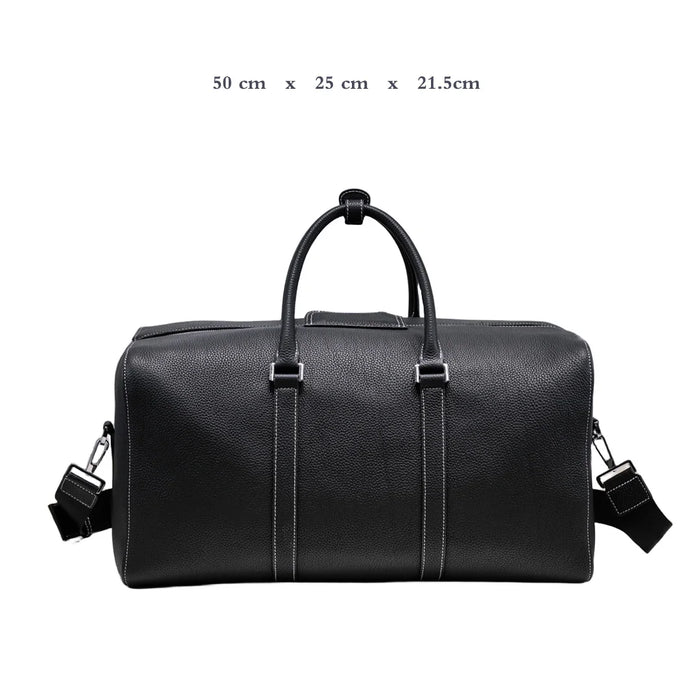 Men's Travel Bag Shoulder Genuine Leather Casual Hand Luggage Messenger Crossbody Bags High Capacity  For 18 Inch Laptop