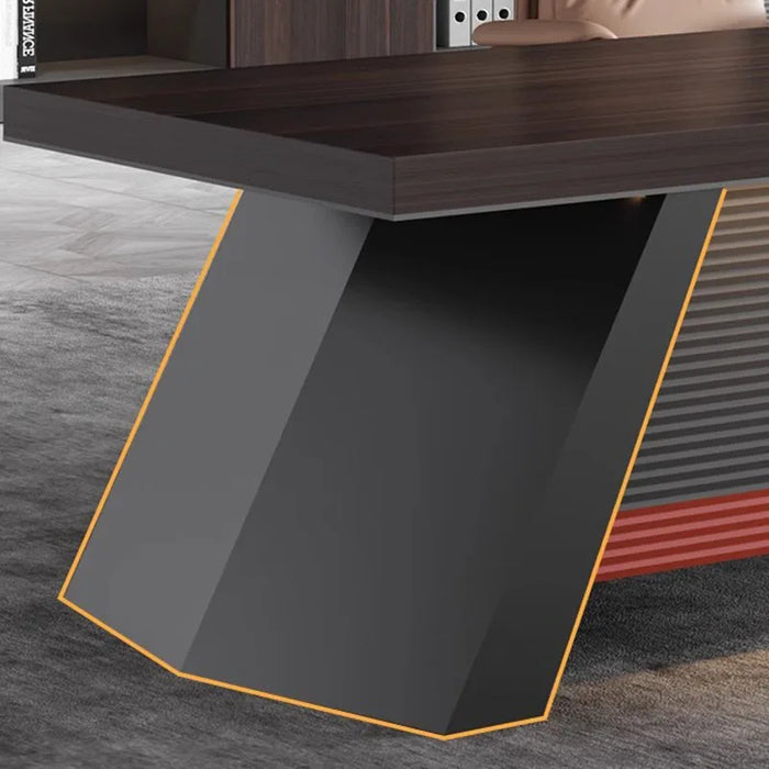 Executive Black Office Desk Standing Supplies Luxury European Computer Desks Mid Century Free Shipping Mesa Escritorio Furniture