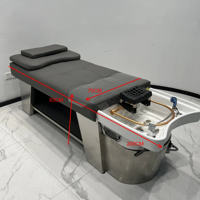 Water Circulation Shampoo Chairs Fumigating Simple Beauty Salon Chair Hair Washing Muebles Para Spa Barber Shop Furniture CY50XT