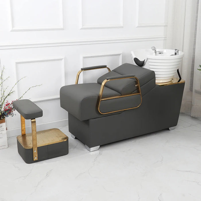 Ergonomics Speciality Shampoo Chairs Hair Shower Makeup Hairdressing Shampoo Chair Fotel Fryzjerski Salon Furniture QF50SC