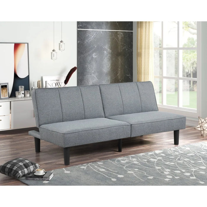 2024 New Modern Sofa Studio Futon, Gray Linen Upholstery