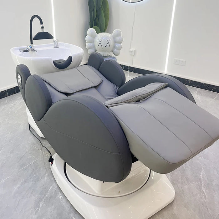 Hair Washing Massage Bed Electric Beauty Styling Barber Shaving Chair Hairdresser Simple Sillas Peluqueria Spa Furniture CY50XT