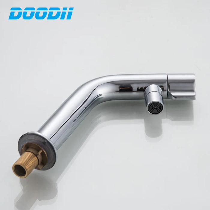 New Bath Basin Faucet Brass Chrome Faucet Brush Nickel Sink Mixer Tap Vanity Cold Water Bathroom Faucets Home Kitchen Faucet