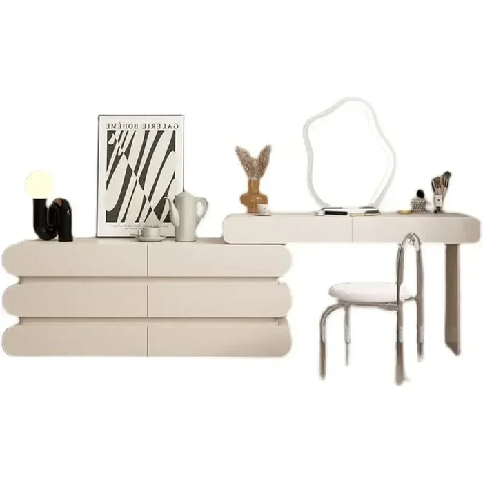Light Dressing Table White Nightstand Bedroom Small Vanity Cover Cabinet Reception Meubles De Chambre Garden Furniture Sets