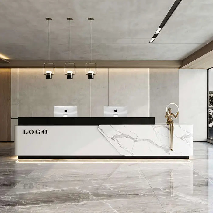 Salon Reception Desk Shop Counter Restaurant Computer Service Desk Vanity Coffee Beauty Table Basse Pour Salon Wood Furniture