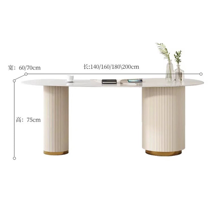 Workbench Computer White Desk Modern Counter Writing Executive Desk Office Drawers Study Scrivania Con Cassetti Luxury Furniture