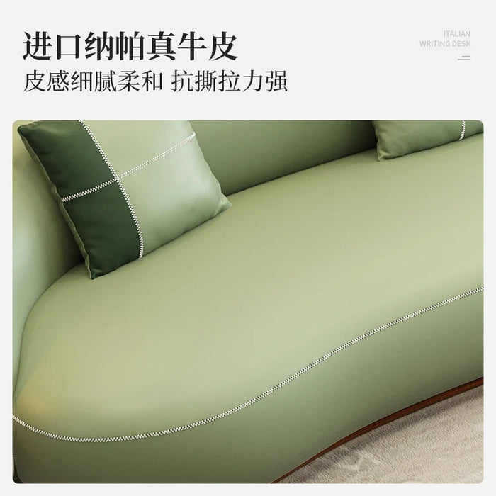 Living room sofa Italian leather sofa combination arc creative design sofa