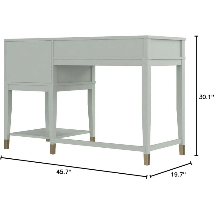 19.7D X 45.7W X 30.1H in Laptop Desk Organizer Westerleigh Lift-Top Computer Desk Green Office Desks Table Reading Gamer Motion