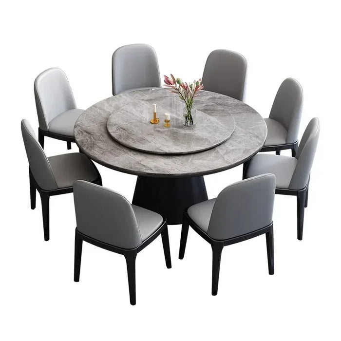 Nordic Designer Dining Table Mobile Living Room Combination Round Table Modern Conjuntos De Salas De Jantar Home Furniture