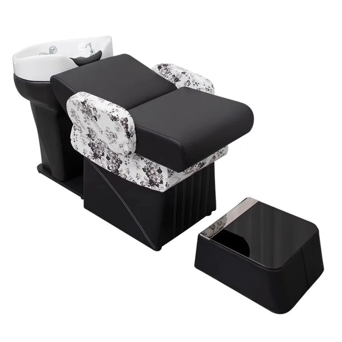 Stylist Luxury Shampoo Chair Massage Couch Wash Hair Salon Spa Shampoo Chair Basin Reclining Relaxing Mobile Lava Cabezas Chairs