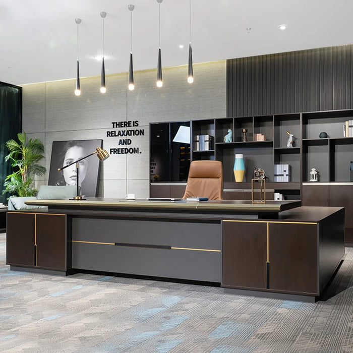 Writing Standing Desk Conference Drawers Modern Computer Office Desk L Shaped Storage Escritorios De Oficina Office Furniture