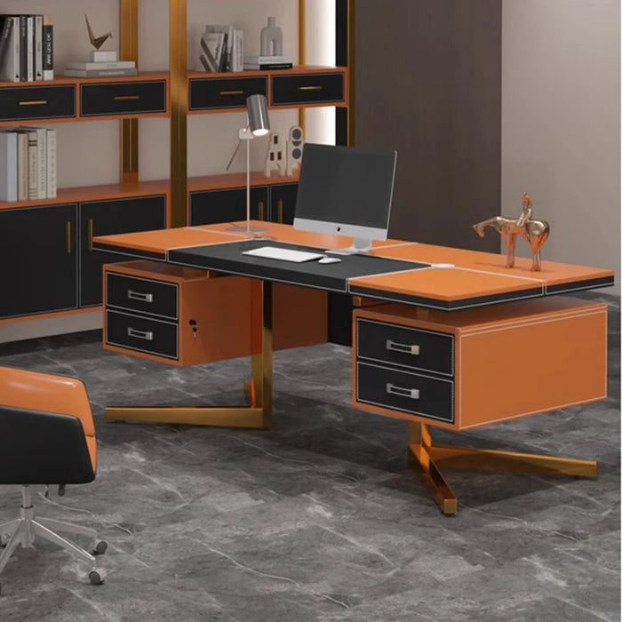 Luxury Computer Modern Desk Workstation Drawers Counter Executive Desk Storage Console Escritorios De Oficina Office Furniture