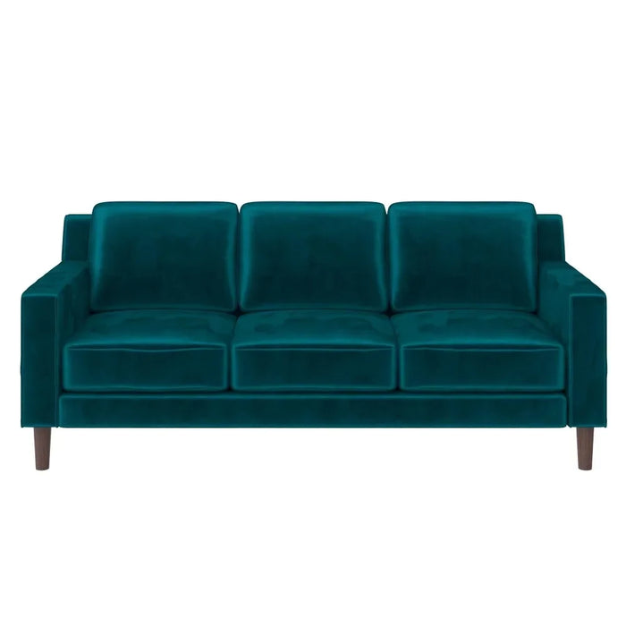 Living Room Velvet Sofa, 3 Seats, Green Sofas
