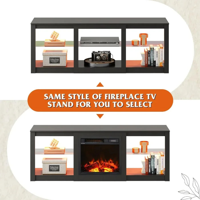 Living Room Furniture TV Free Shipping TV Bracket with LED Light for TVs up to 65 inches with glass stand for modern home