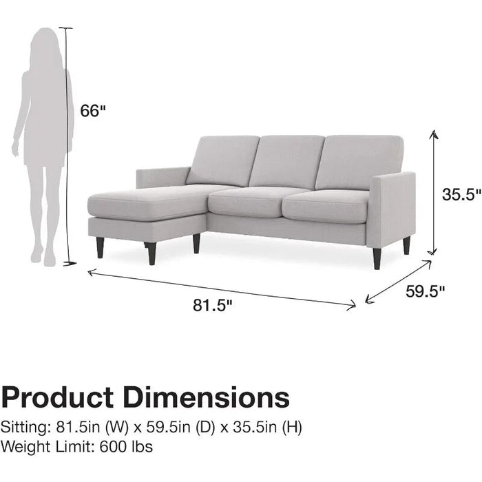 Mr. Kate Winston Sofa Sectional, Light Gray Linen Sofa Set Living Room Furniture