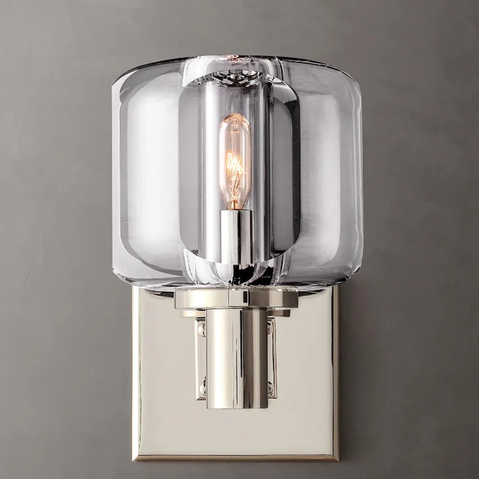 American Modern Design Minimalist Home Villa Hotel Bedroom Interior Up And Down Sconce Round Metal Glass Decorative Wall Lamp