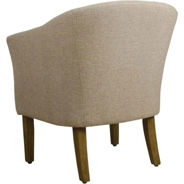 Living room chairs, bucket shaped chairs, cream and brown, suitable for family living room sofa chairs