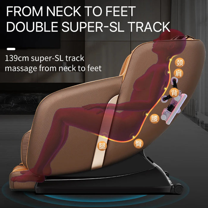 Luxury Electric Leisure Massage Chair Zero Gravity Intelligent Full Body Multi-Function Bluetooth Music U-Shaped Pillow+Shortcut