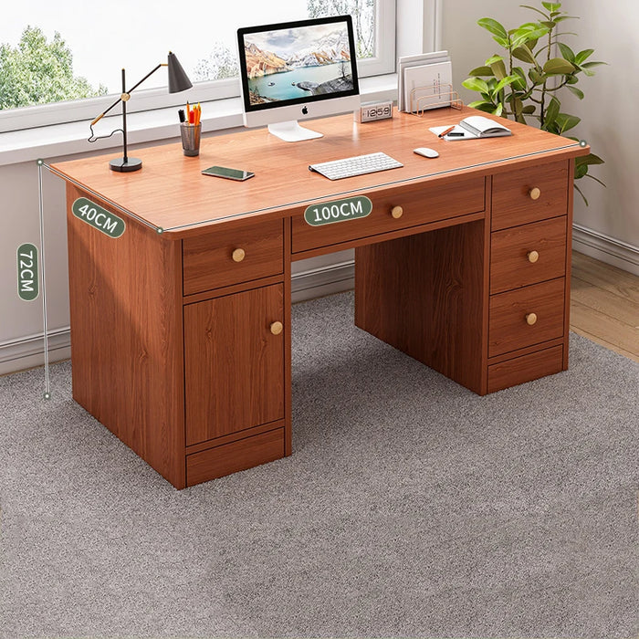 Computer Bedroom Desk Table Minimalist Modern Work Executive Drawers Wooden Office Desk Storage Mesa Ordenador House Furniture