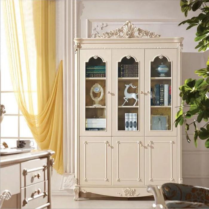 four door wardrobe modern  European bookcase p10097