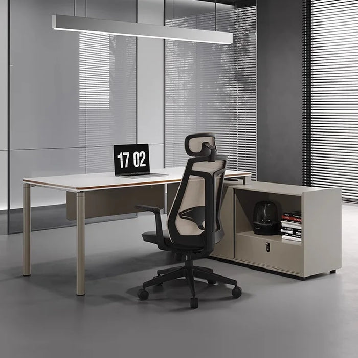 Aesthetic Ergonomic Office Desk Executive Coffee White Modern Office Desk Height Luxury Escritorios De Oficina Furnitures