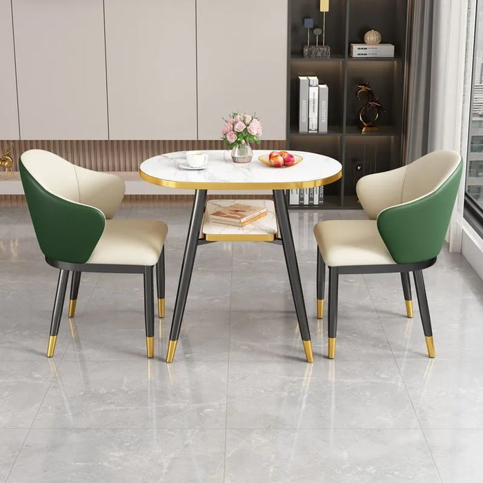 Oval Small Office Dinning Tables Kitchen Chairs Balcony Nordic Dinning Tables Coffee Set Modern Mesa Plegable Home Furniture