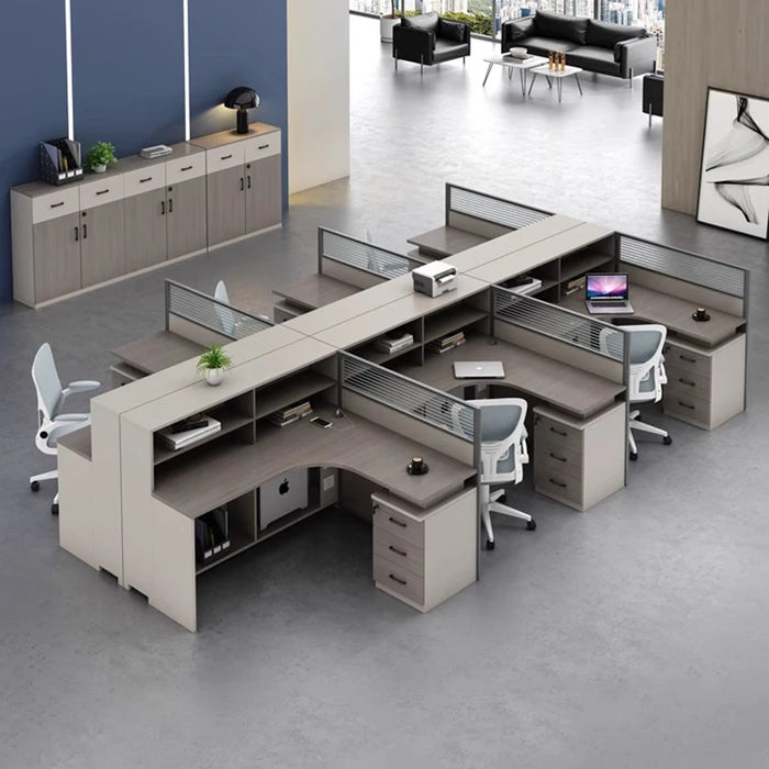 Employee Desk Staff Office Desk Combination Minimalist Modern 4/6 Seat Nordic Card Seat Office Computer Luxury Desk Furniture