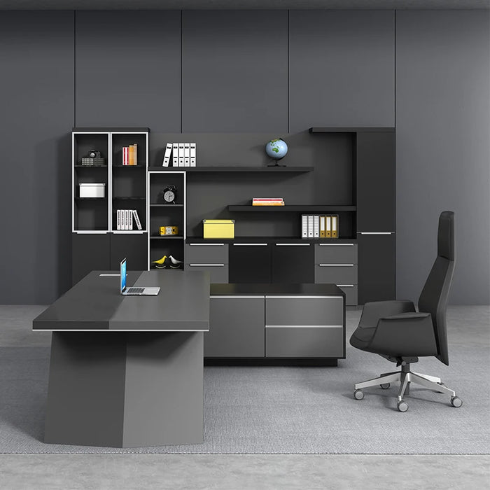 Black Long Office Desks Minimalist Unique Unique Storage Computer Desks Executive Conference Mesa Escritorio Home Furnitures