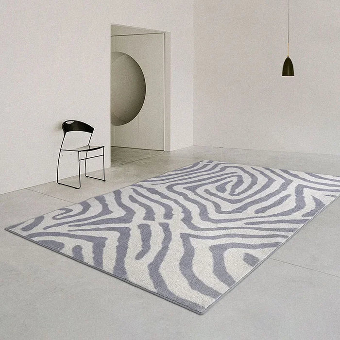 Zebra Pattern Carpet Black White Striped Rug Luxury Living Room Decoration Carpets Comfortable Soft Bedroom Carpet Balcony Rugs