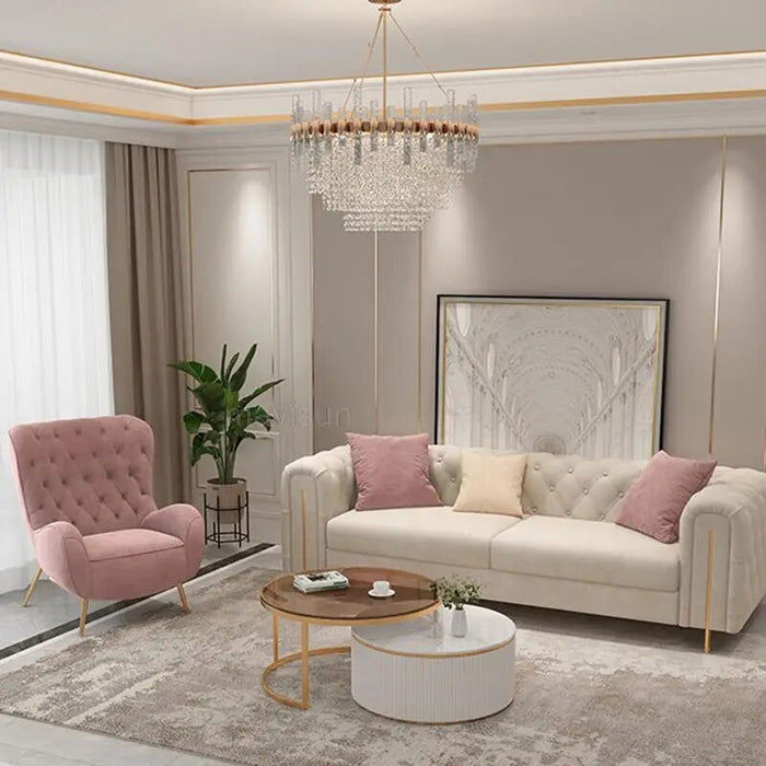 Designer Chesterfield Sofa Fashion High-End Sofa Set Living Room Upholstered Sectional Lounge Couch Sedie Nordic Furniture
