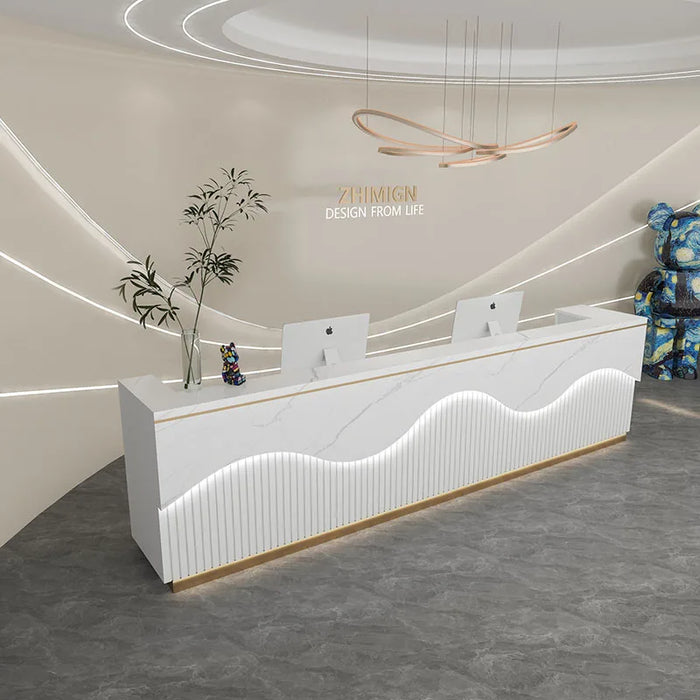 Supermarket Reception Desk Office Lectern Barbershop Simple Register Advisory Reception Desk Store Comptoir Caisse Bar Furniture
