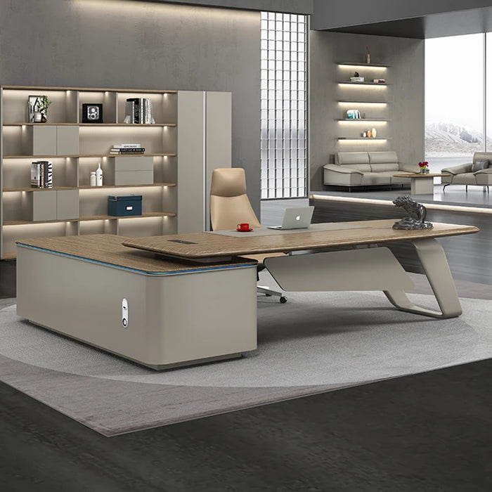 Corner Drawers Office Desks Executive Reception Luxury Modern Storage Desks Desktop Work Mesa Escritorio Office Furniture WJ25XP