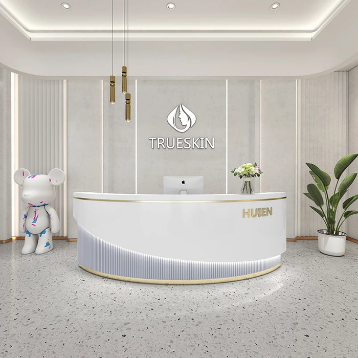 Mobile Counter Reception Desk Office Table Lectern Information Hotel Advisory Luxury Reception Desk Podium Mostrador Furniture