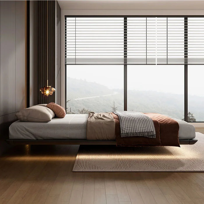Modern Wooden Bed With Storage Platform Frame Structure With Storage Twin Bed Floating Free Shipping Chambre Home Furniture