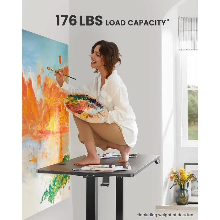 Ergear Height Adjustable Electric Standing Desk, 48 x 24 Inches Sit Stand up Desk, Memory Computer Home Office Desk